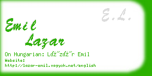 emil lazar business card